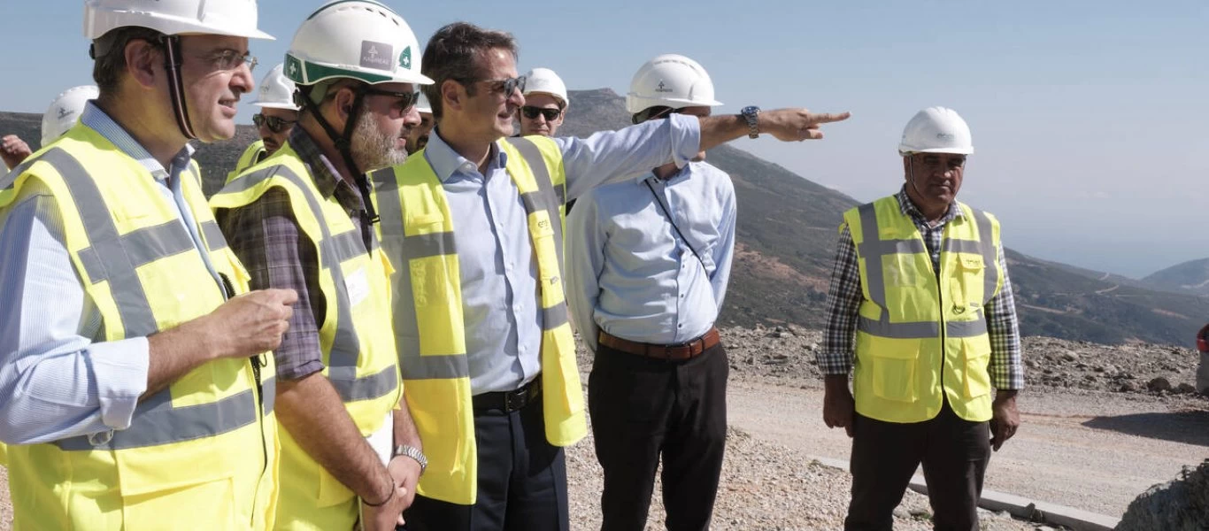 Κ.Μητσοτάκης στο αιολικό πάρκο Καφηρέα: «Ο επενδυτικός χειμώνας δίνει τη θέση του στην αναπτυξιακή άνοιξη» (φωτό)